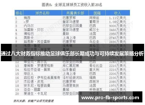通过八大财务指标推动足球俱乐部长期成功与可持续发展策略分析 通过八大财务指标推动足球俱乐部长期成功与可持续发展策略分析